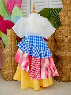 Lana Gingham Skirt | Flag Colors