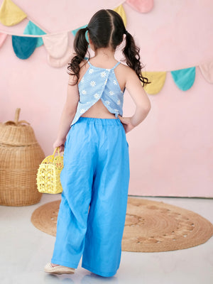 Raya Set | Daisy Print Top + Linen Pants