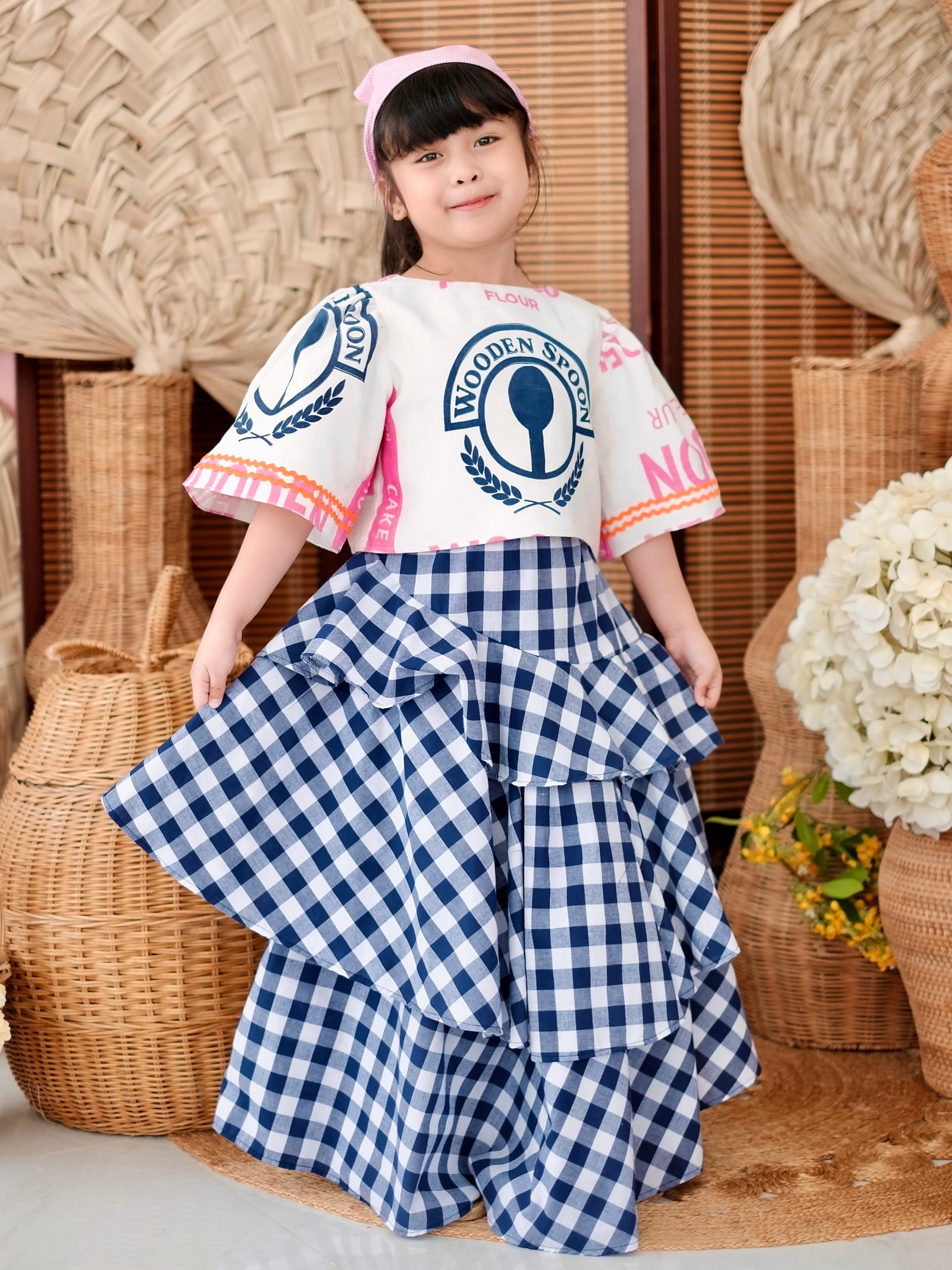 Lana Maxi Skirt | Gingham Blue