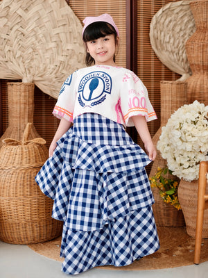 Lana Maxi Skirt | Gingham Blue