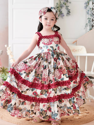 Ingrid Dress in Floral Burgundy