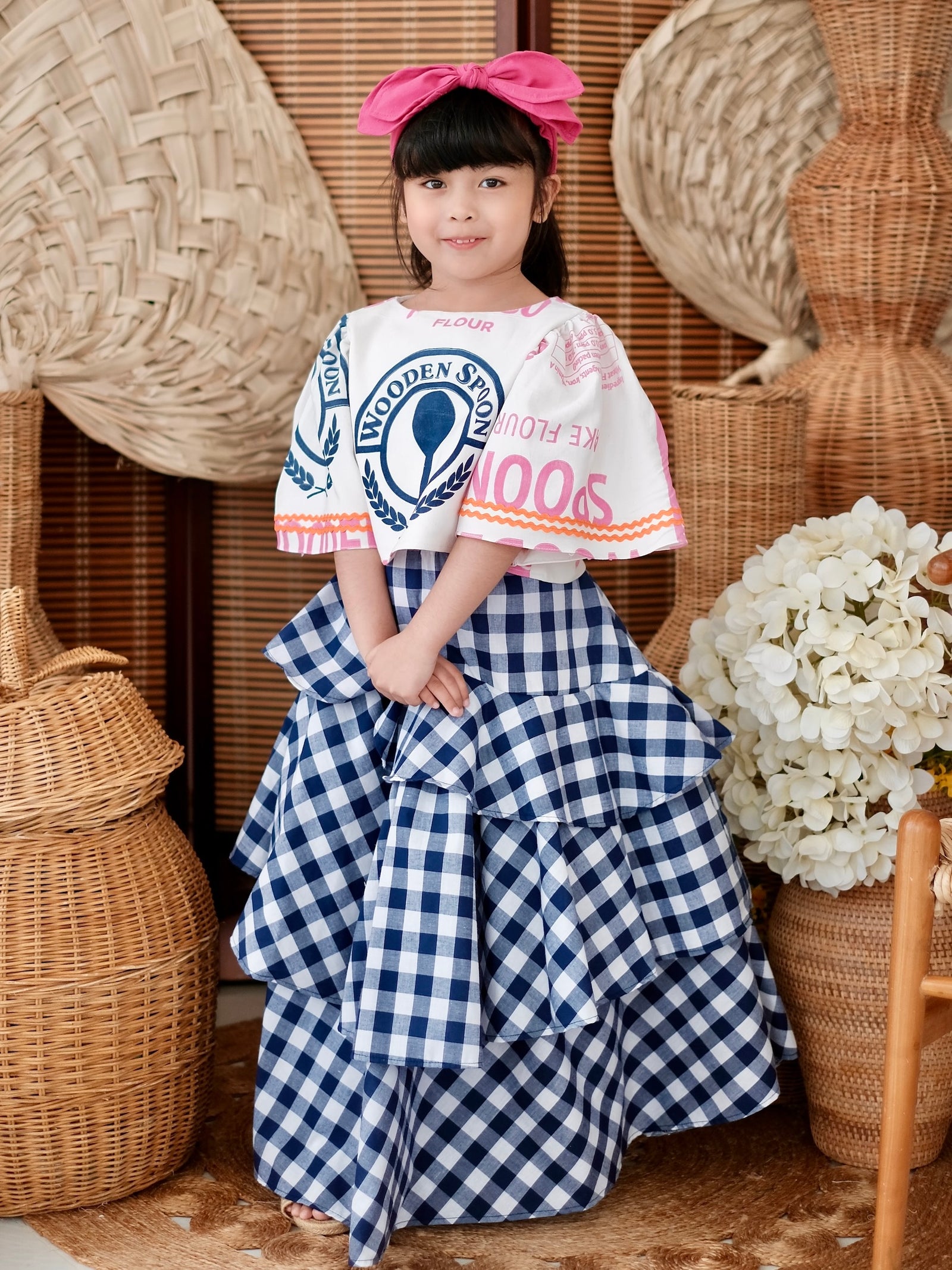 Lana Maxi Skirt | Gingham Blue