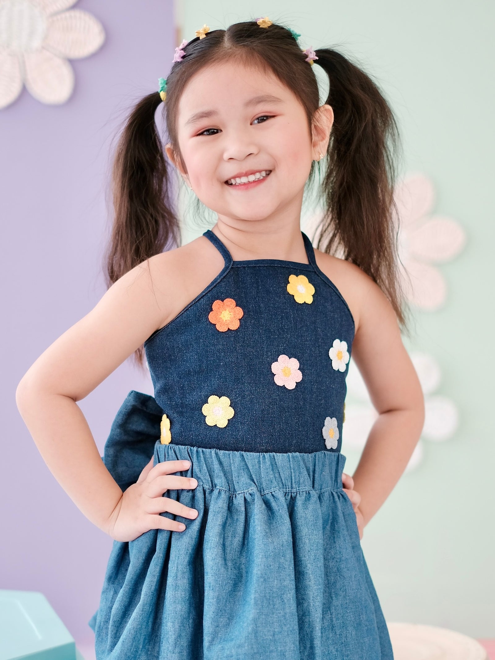 Tori Top | Denim & Crochet - Size 7, 10