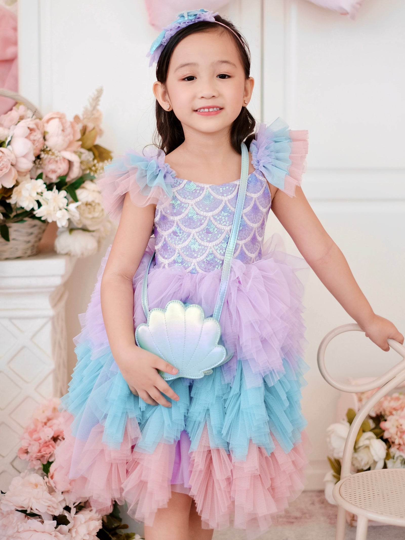 Laurette Mermaid Dress | Purple