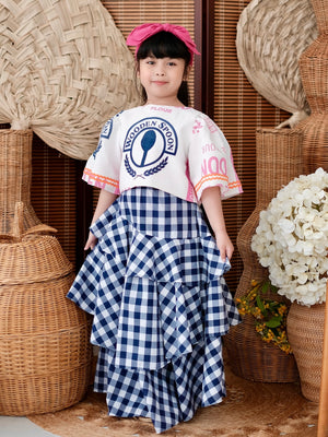 Lana Maxi Skirt | Gingham Blue