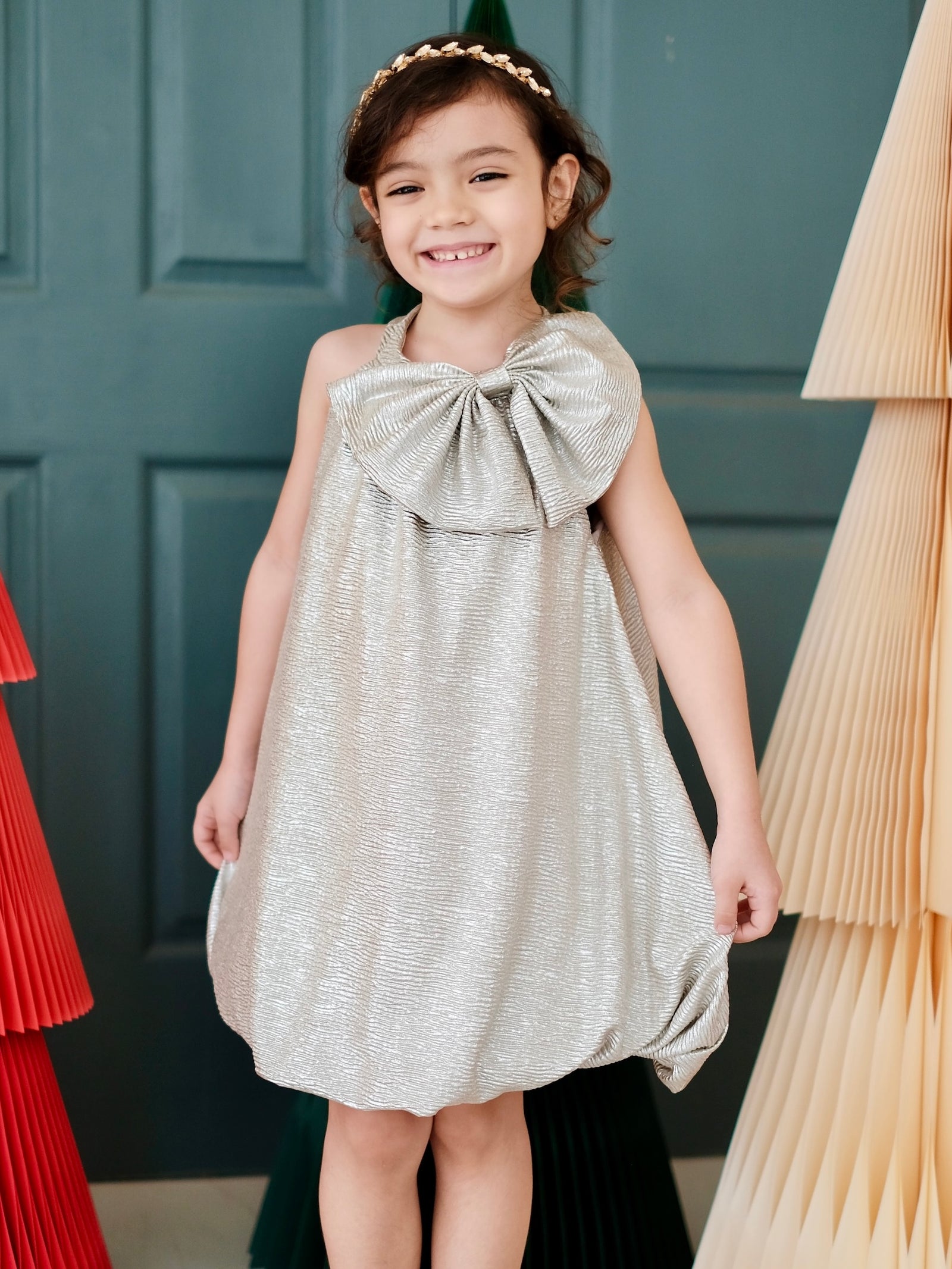 Palma Bubble Dress in Pewter
