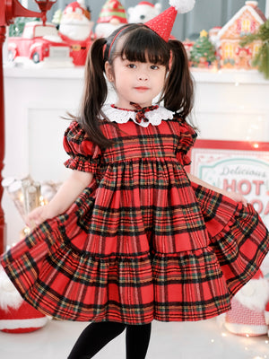 Presley Dress | Red Tartan