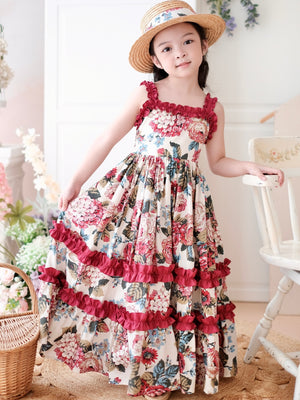 Ingrid Dress in Floral Burgundy