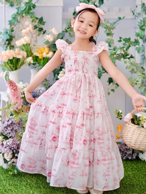 Amina Long Midi | Pink Toile