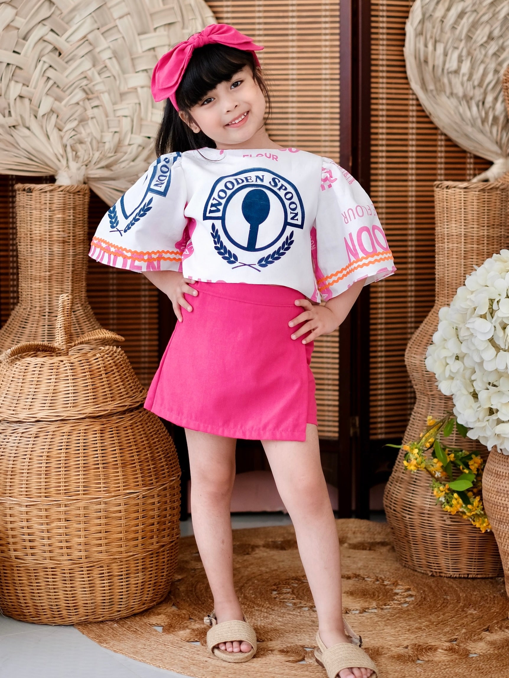 Brittany Skort | Hot Pink Linen