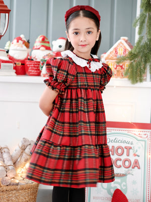 Presley Dress | Red Tartan