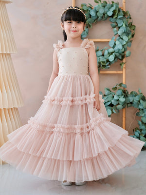 Emmanuelle Long Midi Dress | Champagne