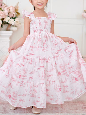Amina Long Midi | Pink Toile
