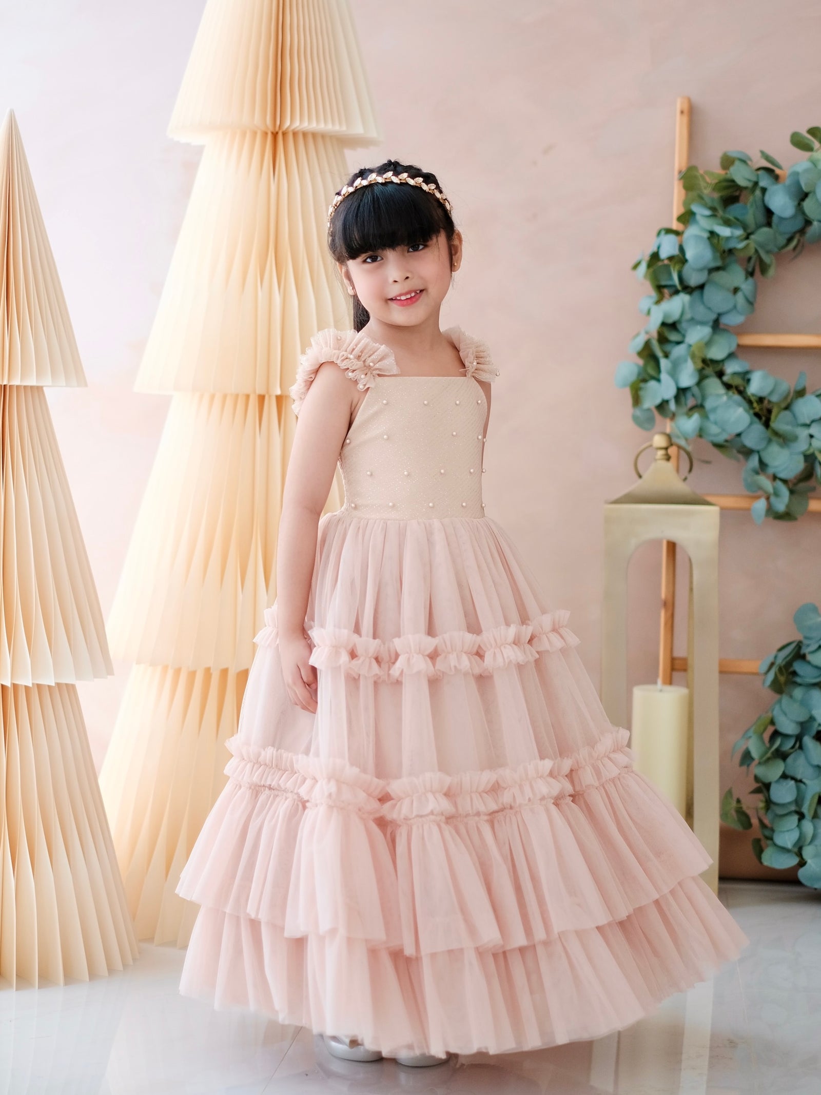 Emmanuelle Long Midi Dress | Champagne