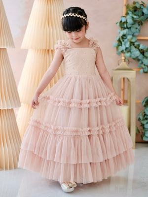 Emmanuelle Long Midi Dress | Champagne