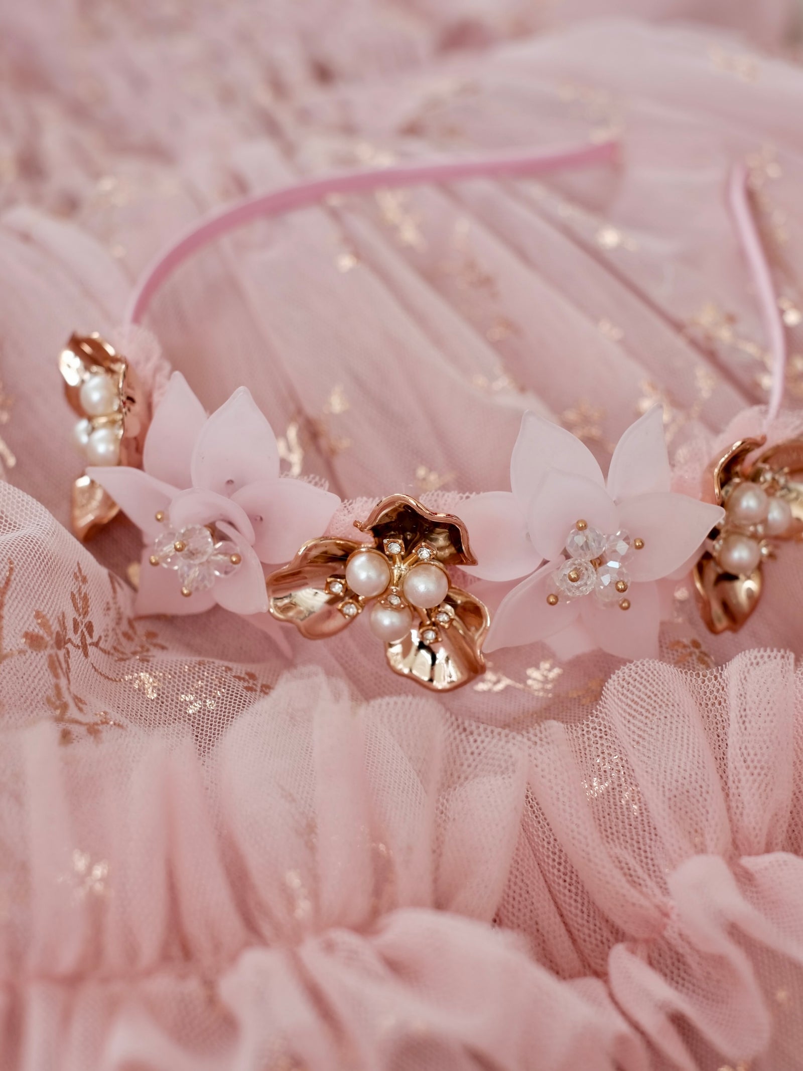 Rose Gold and Blush Floral Headband