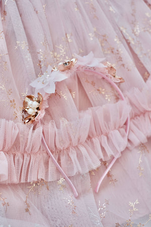 Rose Gold and Blush Floral Headband | Preorder