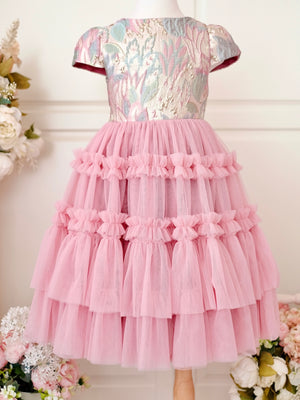 Iveline Jacquard Long Midi Tutu Dress
