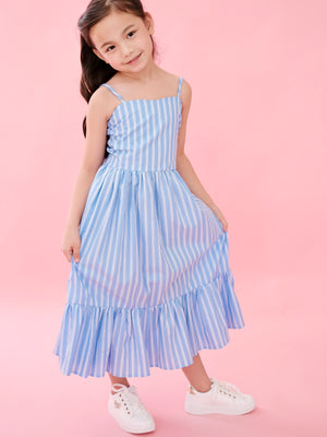 Kalia Dress | Blue Stripes