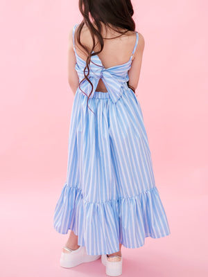 Kalia Dress | Blue Stripes