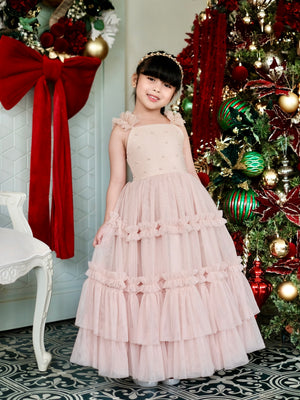 Emmanuelle Long Midi Dress | Champagne