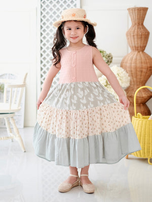 Baila Dress | Sage and Pink