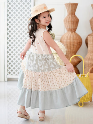 Baila Dress | Sage and Pink