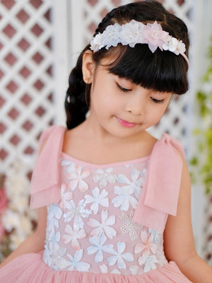 Imogen Long Tutu Dress in Cherry Blossom
