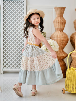 Baila Dress | Sage and Pink