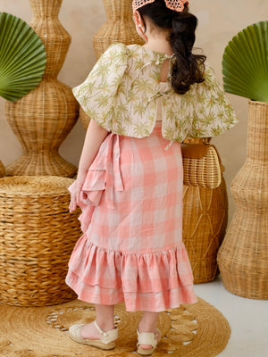 Amparo Wrap Skirt | Linen Gingham
