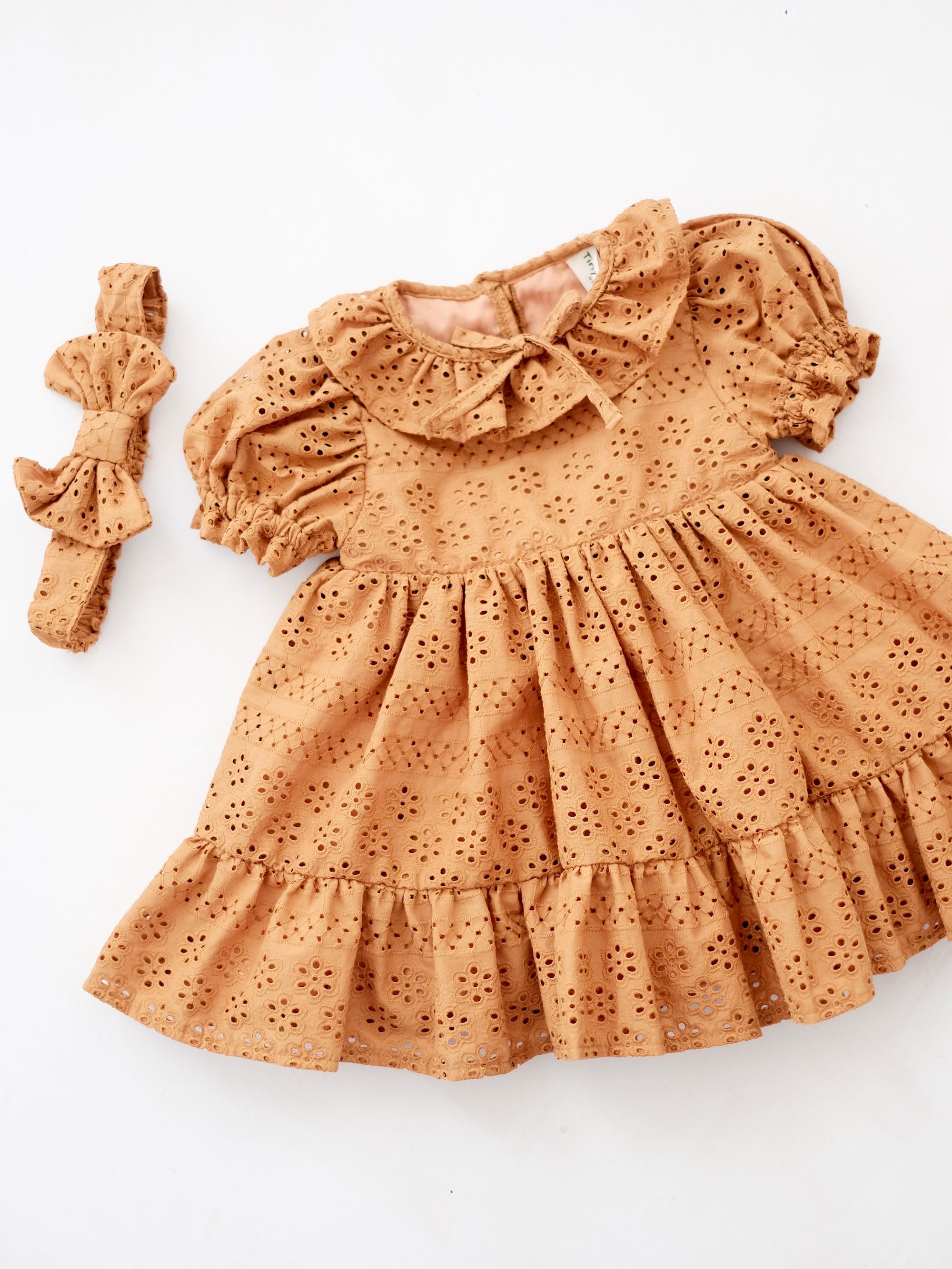 Presley Dress | Set with Headband  | Marigold