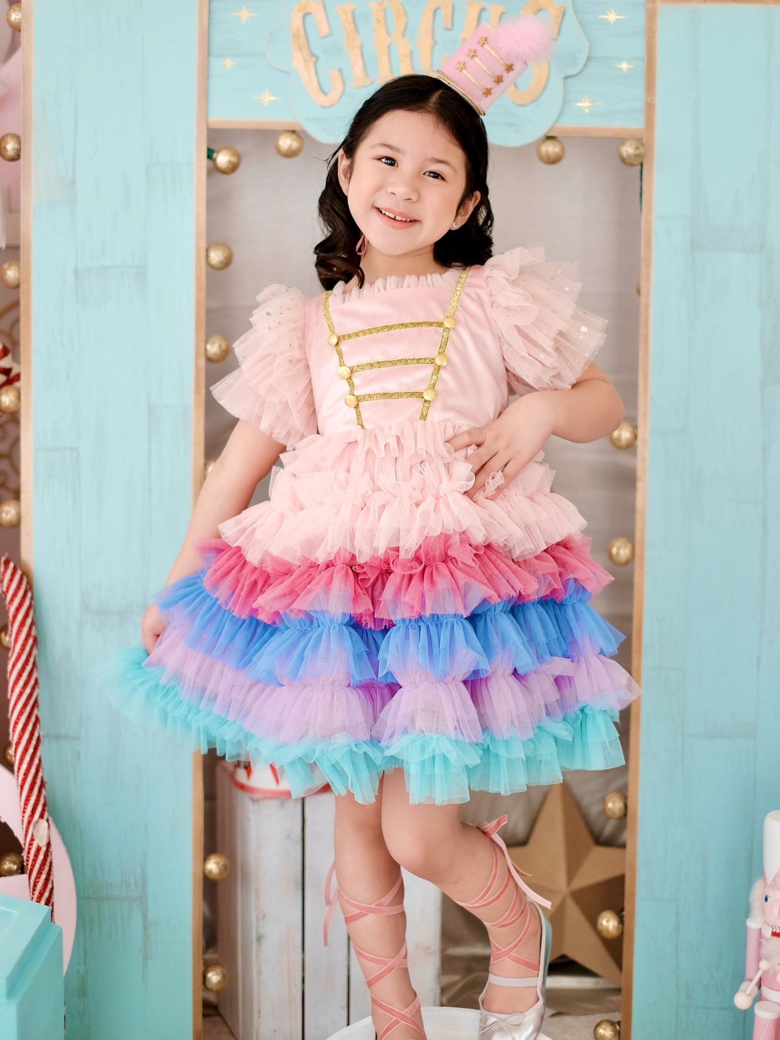 Nutcracker Vest in Blush Velvet