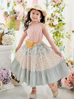 Baila Dress | Sage and Pink
