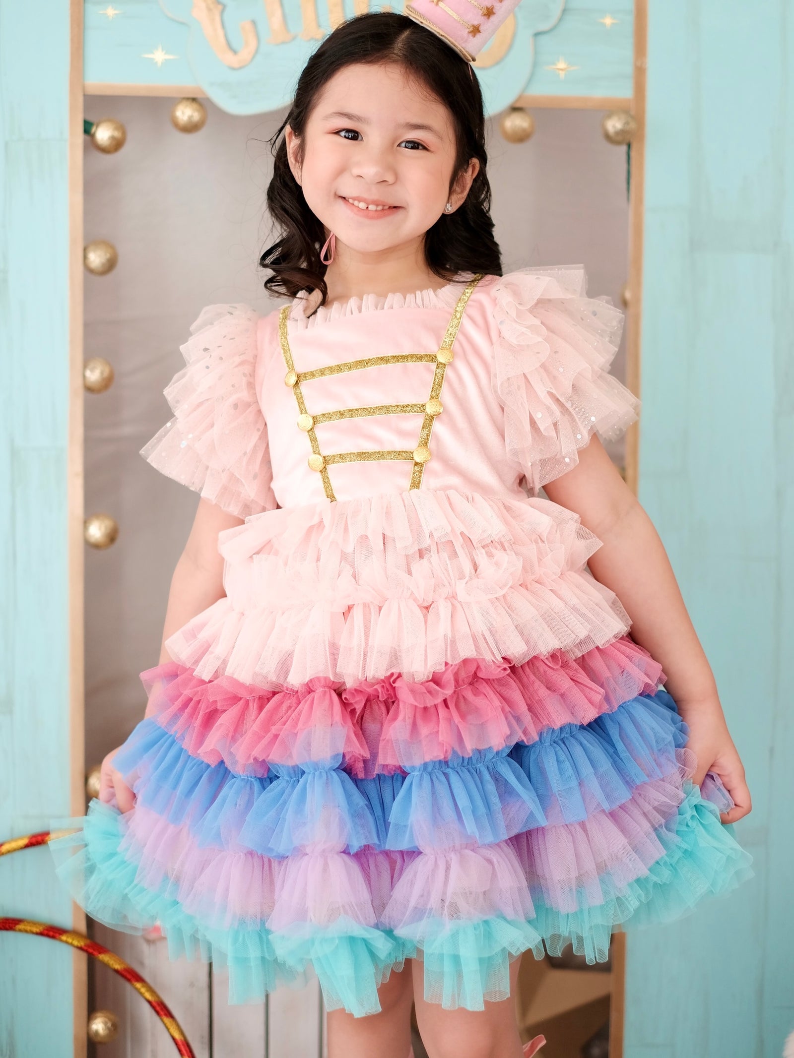 Nutcracker Vest in Blush Velvet