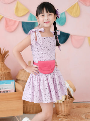 Candace Dress in Purple | Set with Sash