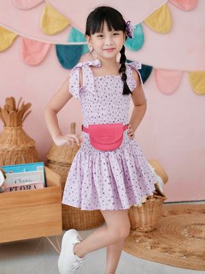 Candace Dress in Purple | Set with Sash
