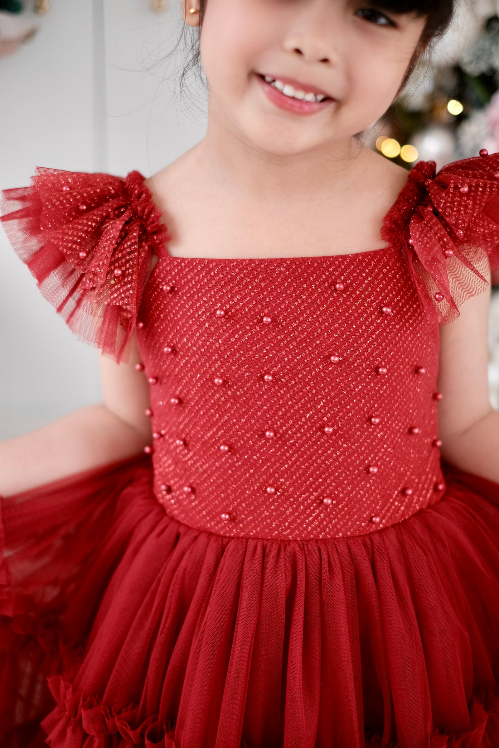 Lilianne Long Midi Dress | Burgundy