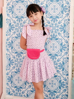 Candace Dress in Purple | Set with Sash