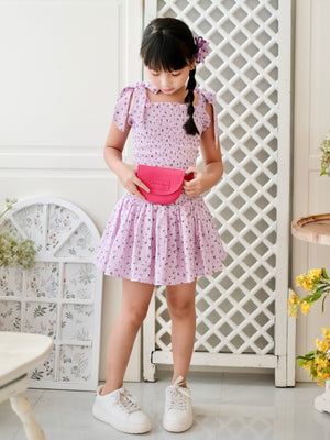 Candace Dress in Purple | Set with Sash
