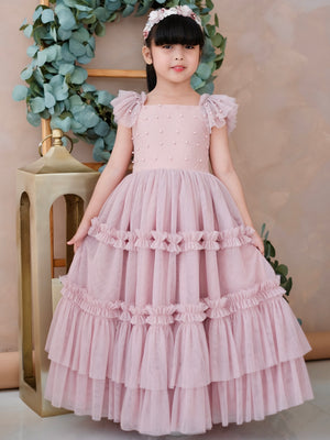 Lilianne Long Midi Dress | Dusty Pink