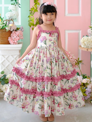 Ingrid Dress in Lilac & Orchid