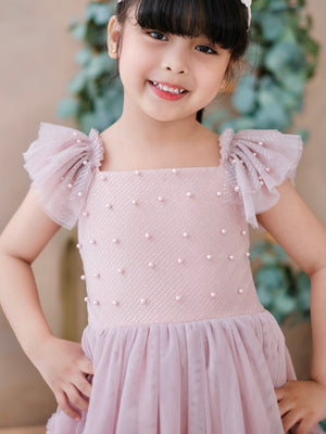 Lilianne Long Midi Dress | Dusty Pink