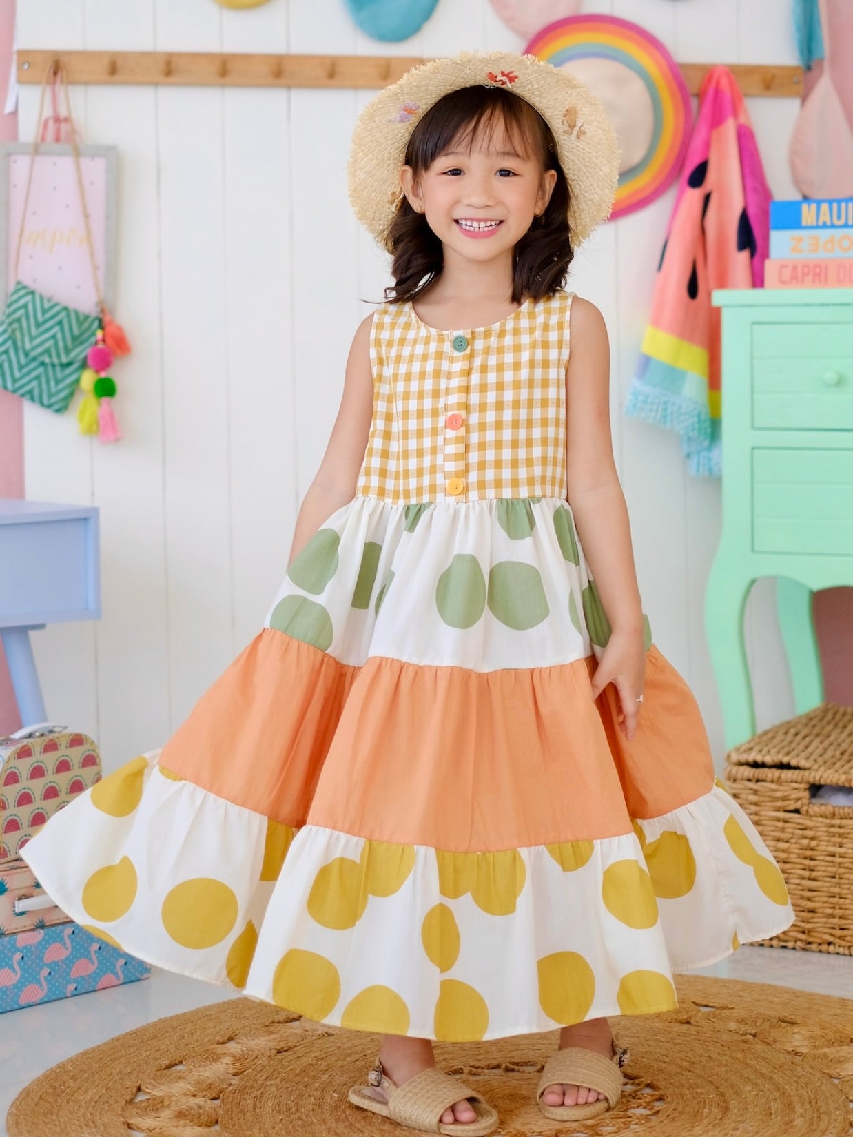 Baila Dress | Gingham and Polka Dot