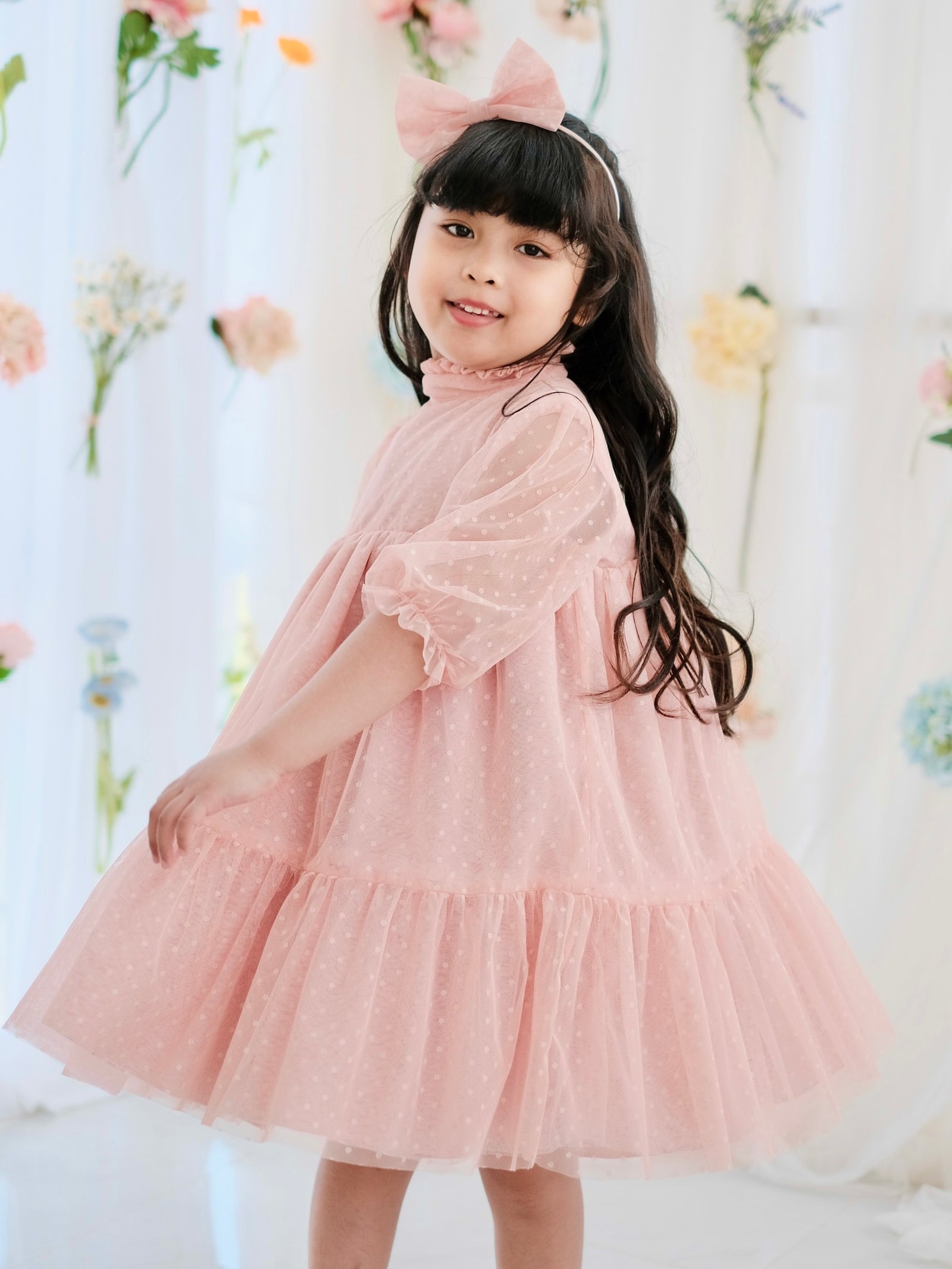 Bertha Doll Dress in Dusty Blush