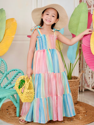 Eden Dress | Rainbow Stripes