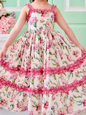 Ingrid Dress in Lilac & Orchid