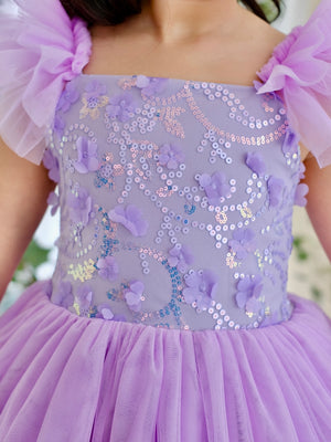 Lilianne Long Midi Dress | Purple