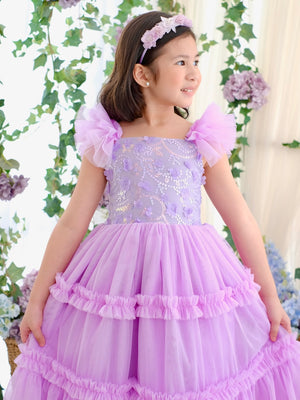 Lilianne Long Midi Dress | Purple