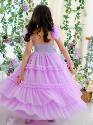 Lilianne Long Midi Dress | Purple