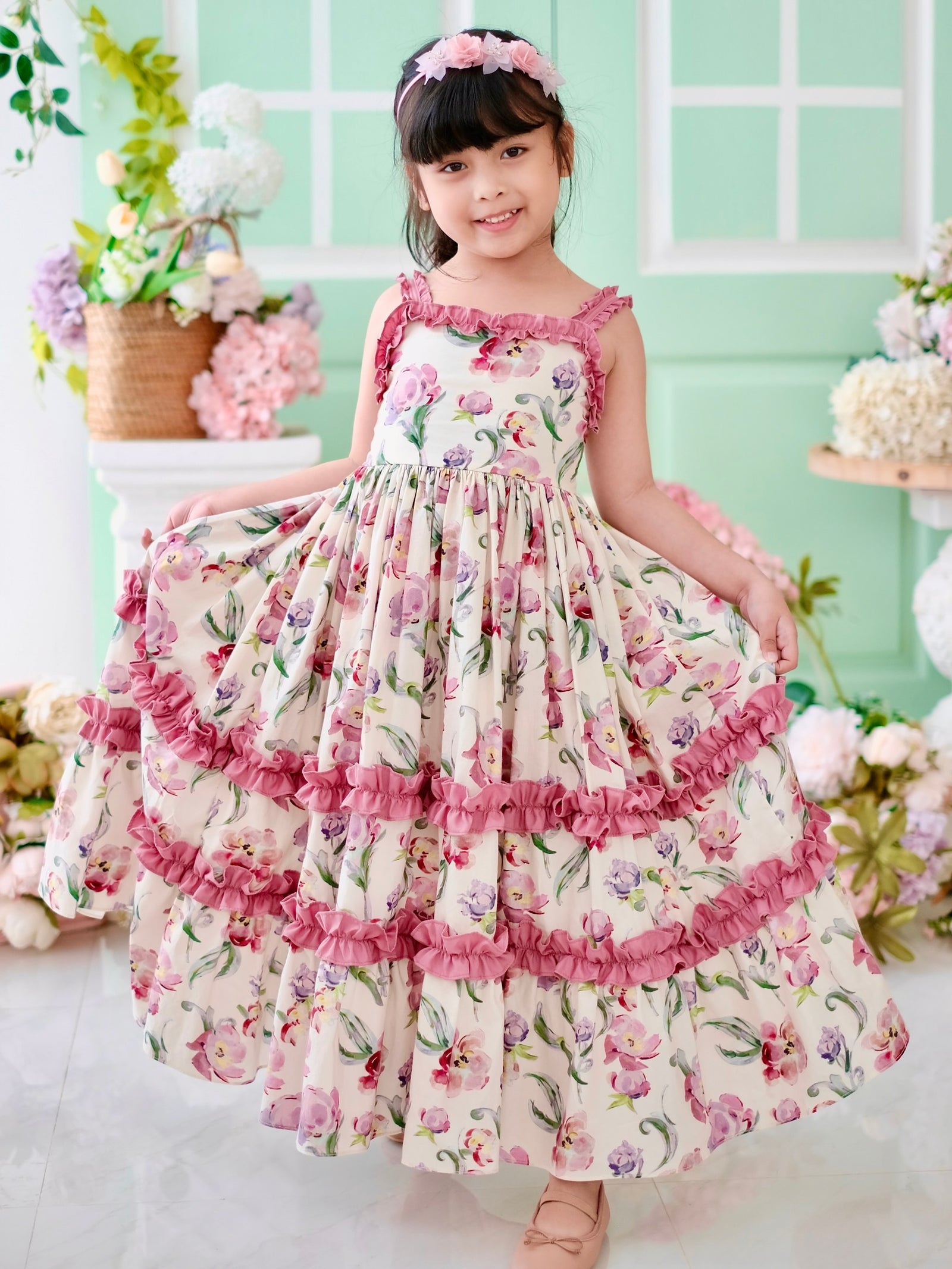 Ingrid Dress in Lilac & Orchid